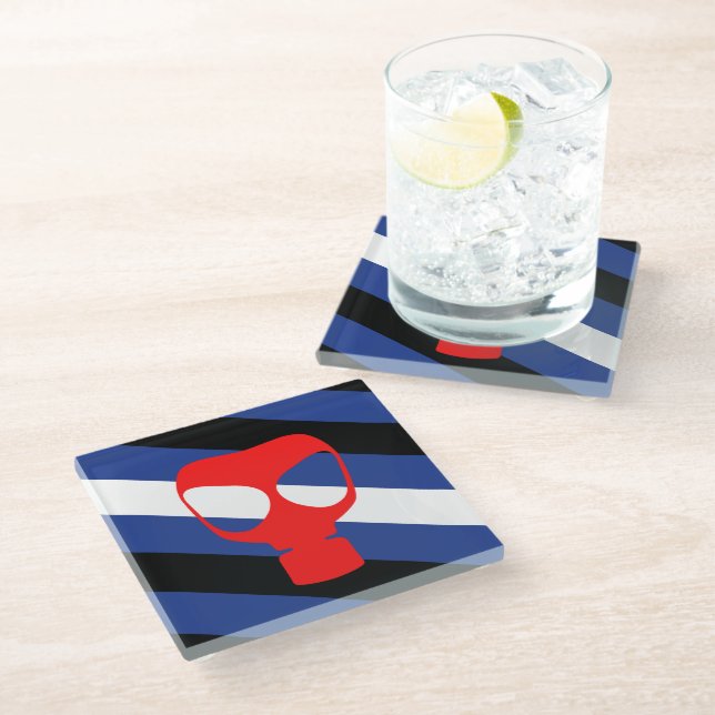 Mask Pride Glass Coaster (Angled)