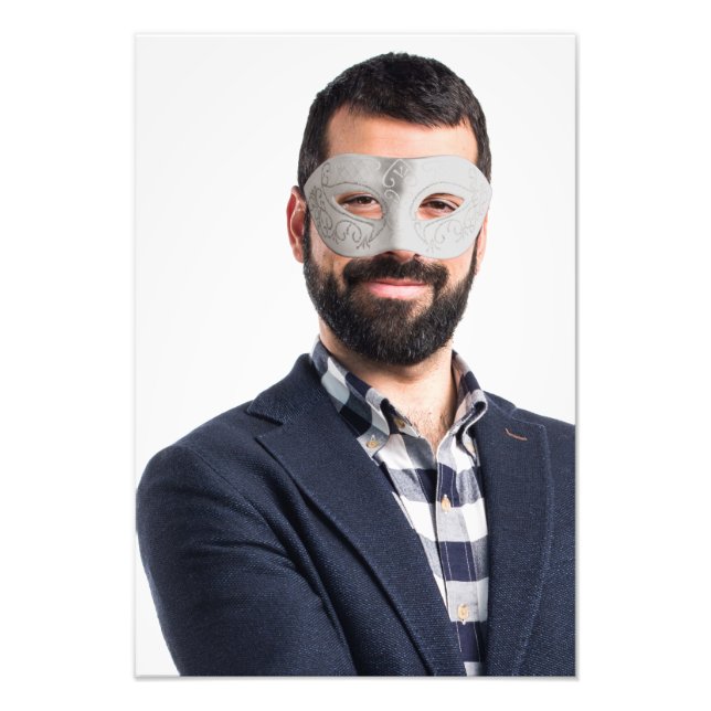 Mask Stylish Trendy Portrait Photo Print (Front)