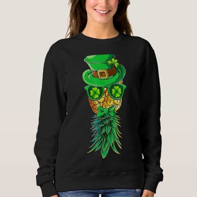Mask Swinger Upside Down Pineapple St Patrick S Da Sweatshirt (Front)