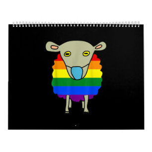 Mask-Wearing Sheep Colourful Sheep Present Calendar