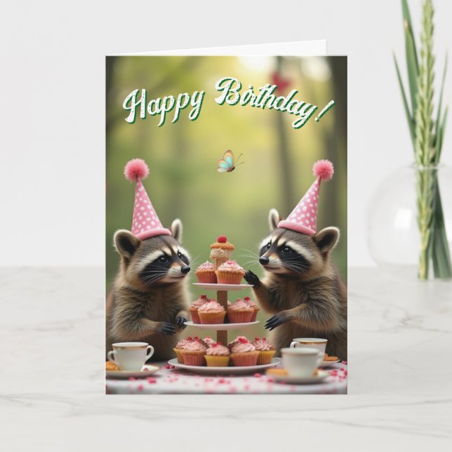 Masked and merry birthday! card (Front)