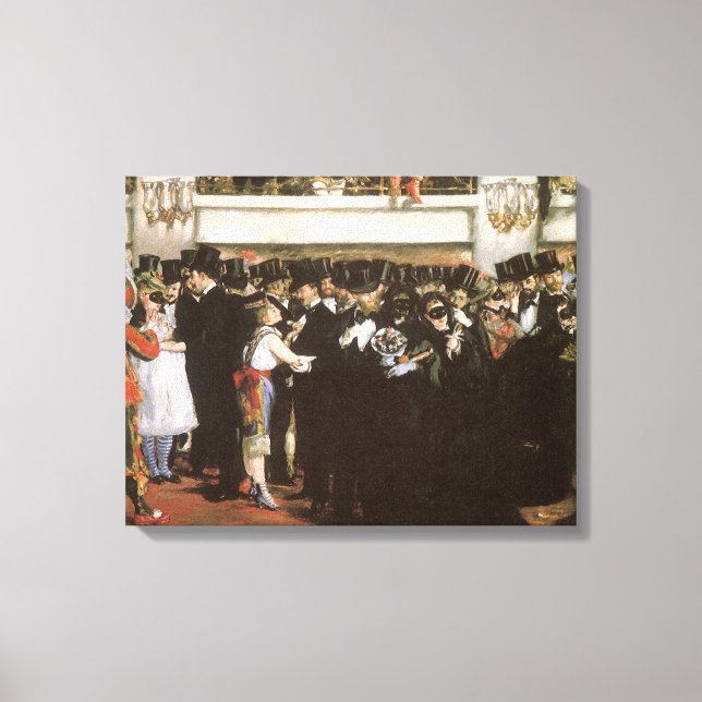 Masked Ball at the Opera by Edouard Manet Canvas Print (Front)