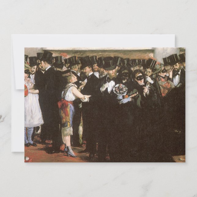 Masked Ball at the Opera by Edouard Manet Invitation (Front)