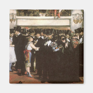 Masked Ball at the Opera by Edouard Manet Magnet