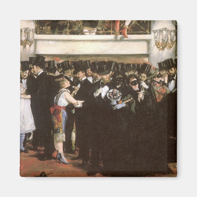 Masked Ball at the Opera by Edouard Manet Magnet (Front)