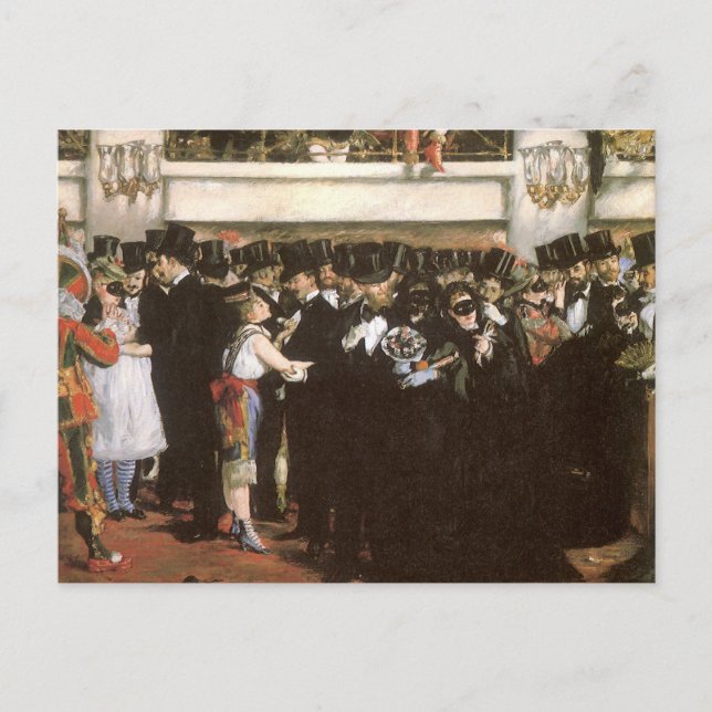 Masked Ball at the Opera by Edouard Manet Postcard (Front)