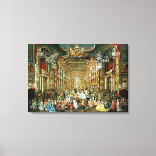 Masked Ball in the Hoftheater, Bonn, 1754 Canvas Print