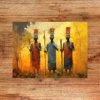 Masked Dogon Men of Mali, West Africa, Poster
