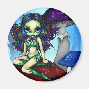 "Masked Fairy on the Mushrooms" Magnet