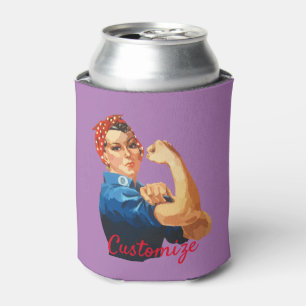 Masked Female Empowerment Thunder_Cove Can Cooler