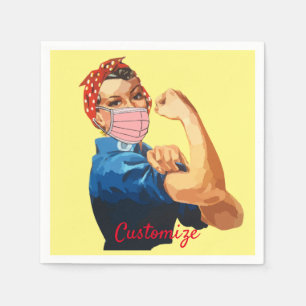 Masked Female Empowerment Thunder_Cove  Napkin