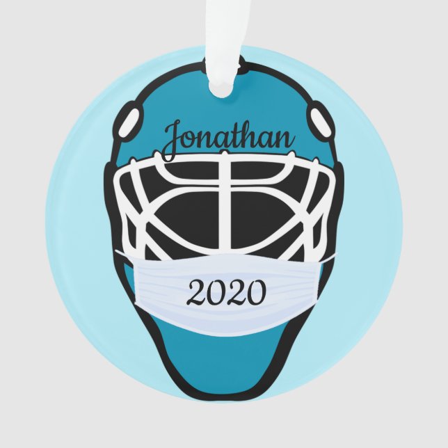 Masked Hockey Mask Ornament (Front)