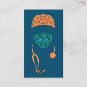 masked in paisley business card