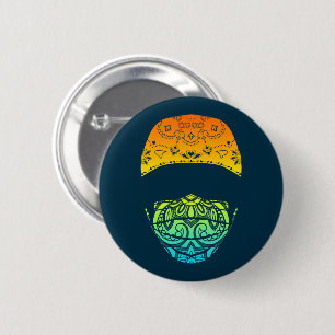 masked in paisley button