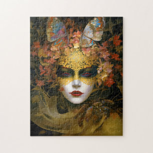 Masked Lady Fantasy Art Jigsaw Puzzle