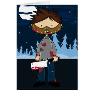 Masked Maniac Serial Killer with Cleaver