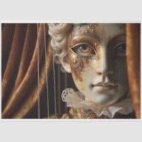 Masked Marionette Decoupage Paper | Rice Paper |