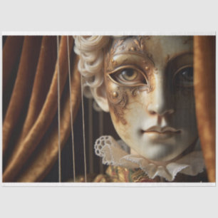 Masked Marionette Decoupage Paper   Rice Paper   