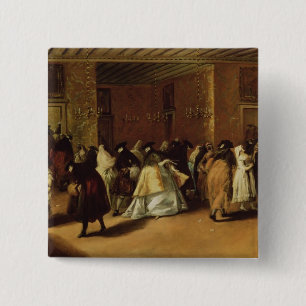 Masked Meeting 2 Inch Square Button
