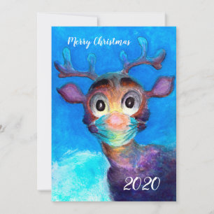 Masked Rudolph Christmas Card