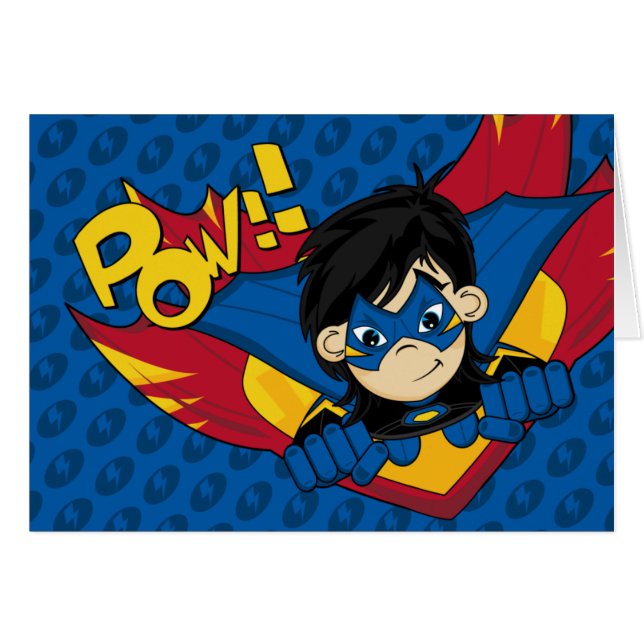 Masked Superhero Card (Front Horizontal)