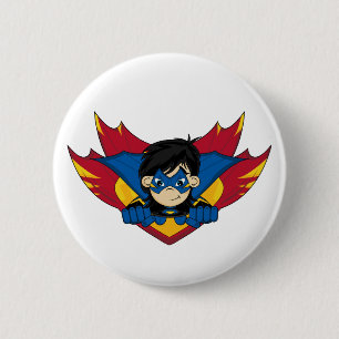 Masked Superhero Girl Badge 2 Inch Round Button