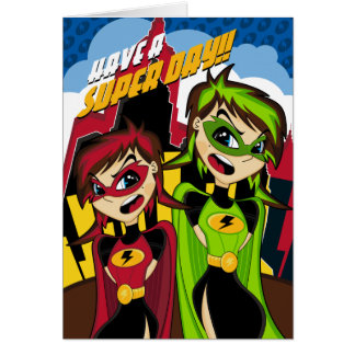 Masked Superhero Girls Card