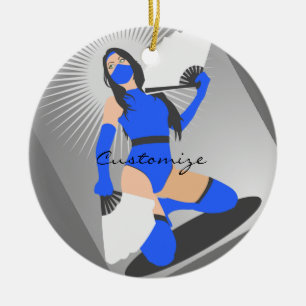 Masked Warrior Princess Thunder_Cove Ceramic Ornament