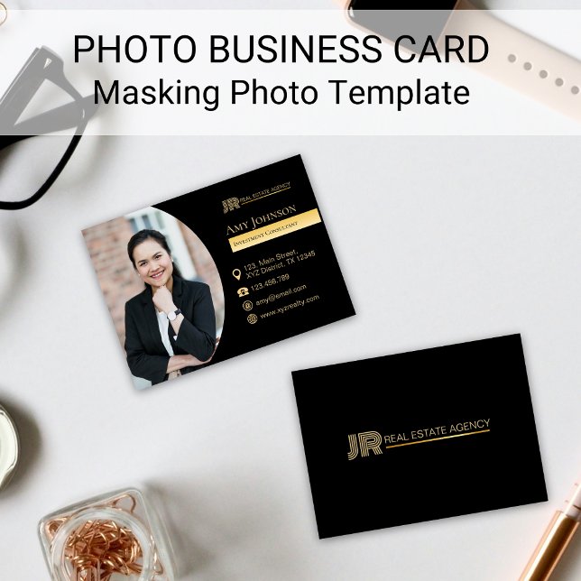 Masking Element Photo Business Card Templates  (Creator Uploaded)