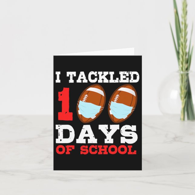 Masks Fun 100 Days Of School Teacher Boy  Card (Front)