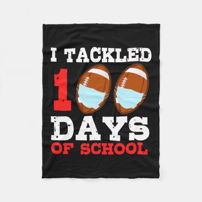 Masks Fun 100 Days Of School Teacher Boy  Fleece Blanket (Front)