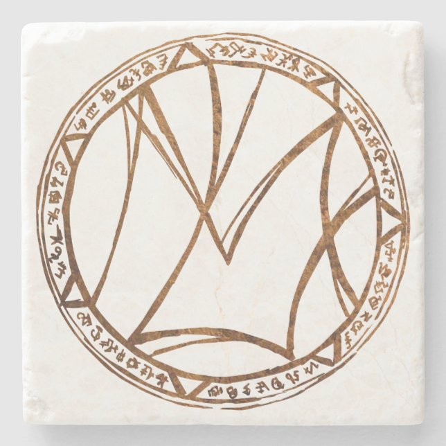 Masks of Under Logo Stone Coaster (Front)