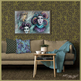Masks of Venice Canvas Print