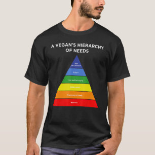 Maslow Hierarchy Of Needs Vegan Hummus   T-Shirt