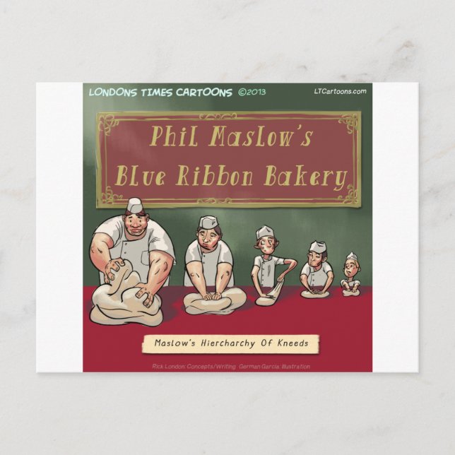 Maslows Bakers Heirchachy Postcard (Front)