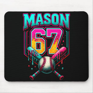 Mason 67 Funny Ice Cream Drip Baseball Ice Cream D Mouse Pad