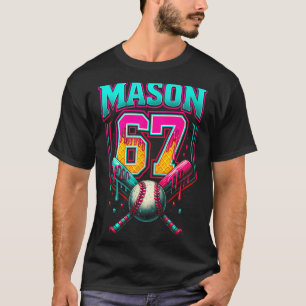 Mason 67 Funny Ice Cream Drip Baseball Ice Cream D T-Shirt