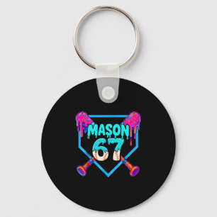 Mason 67 Funny Ice Cream Drip Sell Meme Design  Keychain