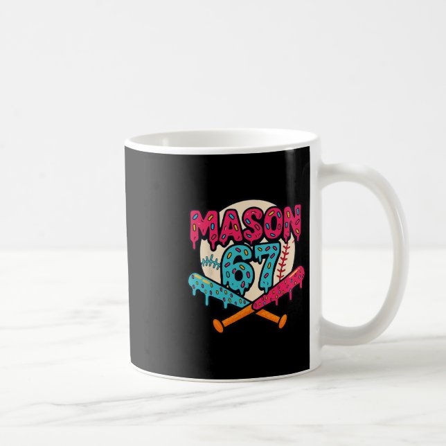 Mason 67 Funny Ice Cream Drip Sell Meme Graphics 1 Coffee Mug (Right)