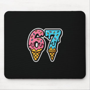 Mason 67 Ice Cream Cute Meme Six Seven  Mouse Pad