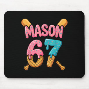 Mason 67 Ice Cream Drip Baseball  Mouse Pad