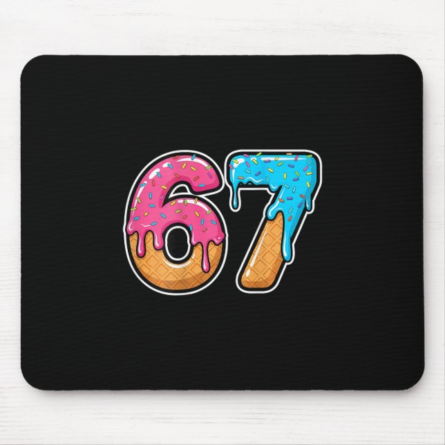 Mason 67 Ice Cream Drip Meme Six Seven Funny (on C Mouse Pad (Front)
