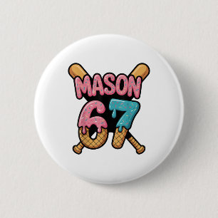 Mason 67 Ice Cream Drip Sell 2 Inch Round Button