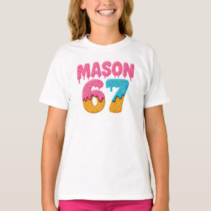 Mason 67 Ice Cream Meme Funny Six Seven mason ice T-Shirt