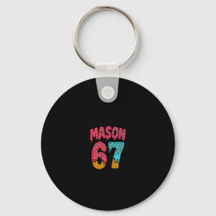 Mason 67 Ice Cream Meme Funny Six Seven (on Ck) Pu Keychain