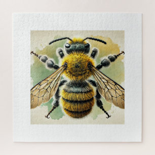 Mason bee Megachile 130924IREF225 - Watercolor Jigsaw Puzzle