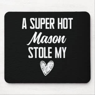 Mason Boyfriend Girlfriend Stole Heart Graphic Art Mouse Pad