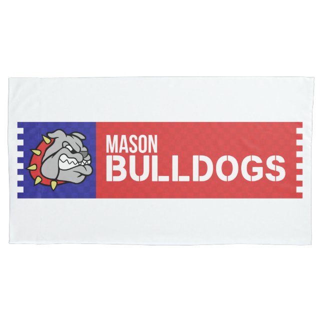 Mason Bulldogs #2 Pillowcase (Front-Left)