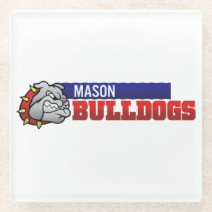 Mason Bulldogs #3 Glass Coaster