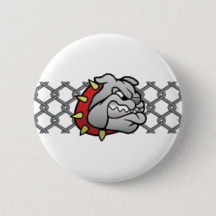Mason Bulldogs #6 2 Inch Round Button